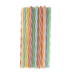 Brčka - plast, 22 cm, spirála, mix barev, 50 ks