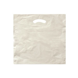 Tašky s průhmatem - LDPE, 55x60x5cm, bílé, 250 ks