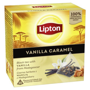 Čer.čaj Lipton - pyramidy,vanil./karamel, 20x 1,7g