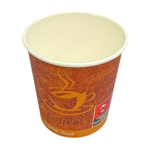 Jednoráz.kelímky na kávu - papír,potisk,100ml,50ks