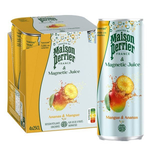 Min.voda Perrier - perlivá,ananas/mango, 4x 0,25l