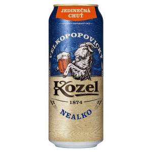 Nealko.pivo Kozel - polotmavé, plech, 24x 0,5 l