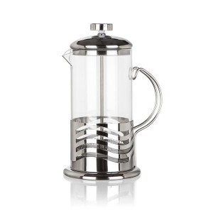 Konvice s filtračním pístem WAVE - skleněná, 600ml
