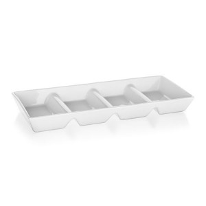 Miska dělená Bianca - porcelánová, bílá, ks