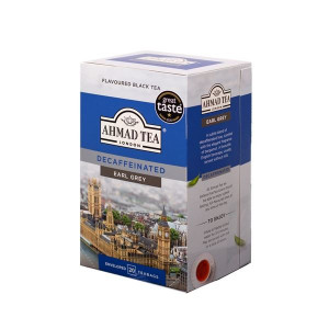 Černý čaj Ahmad - Earl Grey, bez kofeinu, 20x 2 g