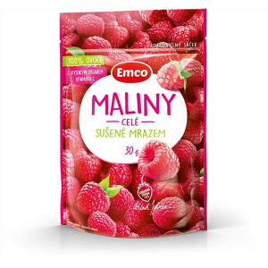 Mrazem sušené ovoce Emco - maliny, 30 g