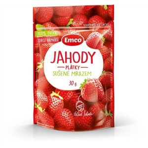 Mrazem sušené ovoce Emco - jahody, 30 g