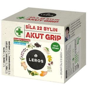 Bylin. čaj Leros-Síla 22 bylin, Akut Grip,10x 2,5g