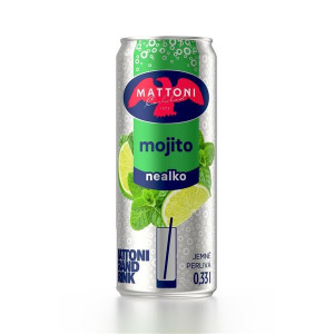 Minerální voda Mattoni - Mojito, plech, 24x 0,33 l