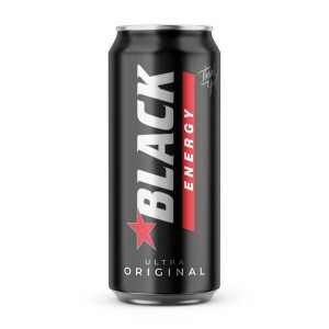 Energetický nápoj Black energy - plech, 12x 0,5 l