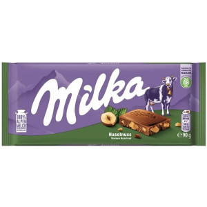 Čokoláda Milka - kousky oříšků, 90 g