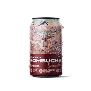 Kombucha Prager´s - Rooibos, plech, 12x 0,33 l