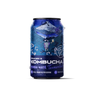 Kombucha Prager´s - Yerba Maté, plech, 12x 0,33 l