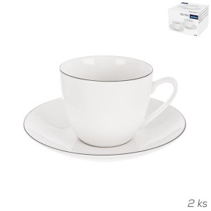 Sada šálků s podšálky na cappuccino Decora - 210ml