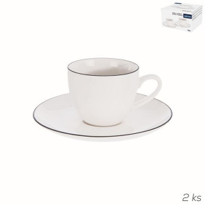 Sada šálků s podšálky na espresso Decora - 100 ml