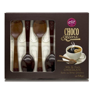 Čokoládové lžičky Elit - mléčná, hořká, 54 g