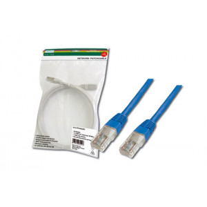 Digitus Patch Cable, UTP, CAT 5e, AWG 26/7, měď, modrý, 5m