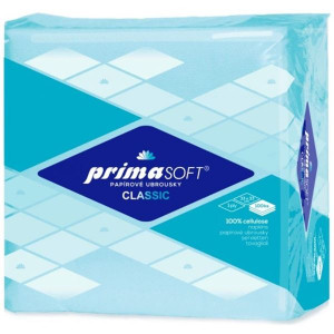 Papírové ubrousky PrimaSOFT- 1 vrstvé, bílé, 70ks