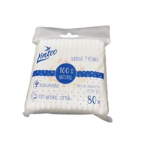 Vatové tyčinky Linteo - papírové, 80ks