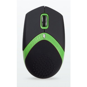 AMEI AM-M101G/Ergonomická/Optická/1 600 DPI/Drátová USB/Černá-zelená