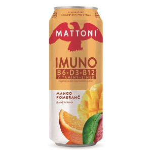 Miner.voda Mattoni Imuno-mango a pom,plech,24x0,5l