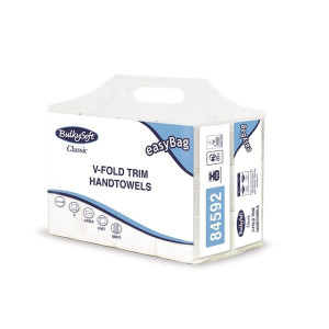 Skládané papírové ručníky - 2vrstvé, bílé, 12x250