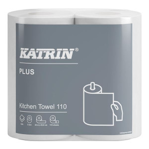 Kuchyňské utěrky Katrin - 2vrstvé, bílé, 2 role