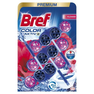 WC blok Bref Color Aktiv - Flower, 3x 50 g