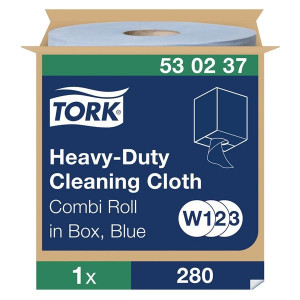 Průmyslové utěrky roli Tork- W1/W2/W3, modré,1role