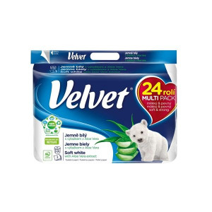 Toaletní papír Velvet - 3vrstvý, 24 rolí