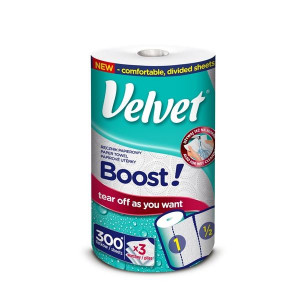 Kuchyňské utěrky Velvet Boost - 3vrstvé, 1 role