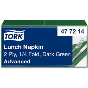 Papírové ubrousky Tork - tmavě zelené, 200 ks