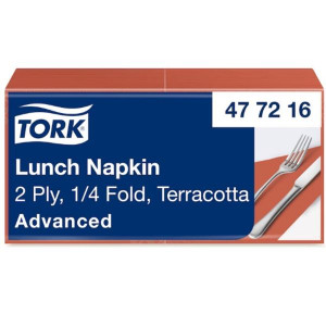 Papírové ubrousky Tork - terakotové, 200 ks