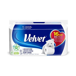 Toaletní papír Velvet - 3vrstvý, 16 rolí