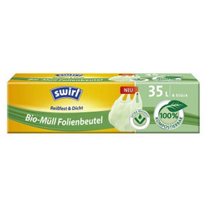Pytle na odpad Swirl BIO - s uchy, 35 l, 6 ks