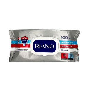 Antibakteriální vlhčené ubrousky RIANO, 100 ks