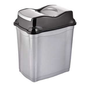 Odpadkový koš Orion Whirpool - výklopný, 16 l,šedý