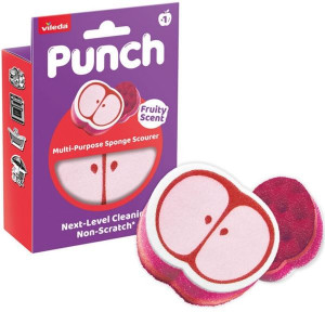 Houbička na nádobí Vileda Punch - apple, 1 ks
