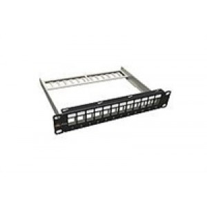 Univerzální neosazený 10" patch panel velikosti 1U určený pro 12 keystonů Solarix