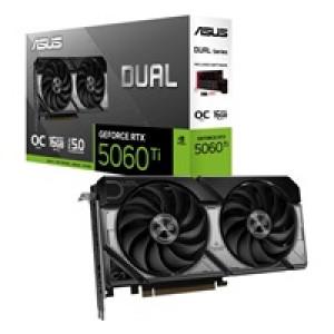 ASUS VGA NVIDIA GeForce RTX 5060 Ti DUAL OC 16G, 16GB GDDR7, 3xDP, 1xHDMI
