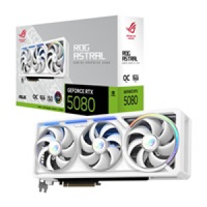 ASUS VGA NVIDIA GeForce RTX 5080 ROG ASTRAL WHITE 16GB OC, 16GB GDDR7, 3xDP, 2xHDMI