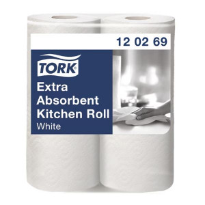 Papírové utěrky v rolích Tork Premium, bílá, 2 ks