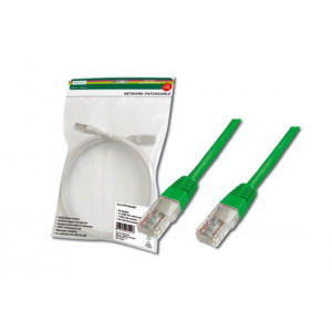 Digitus Patch Cable, UTP, CAT 5e, AWG 26/7, měď, zelený, 5m
