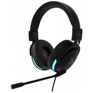 Krux headset Crave RGB / drátový / 3,5mm jack / USB / RGB podsvícení sluchátek / černý