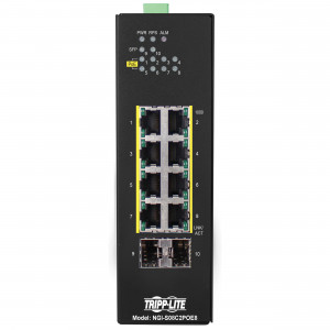 Přepínač 8x zdroj Lite Managed Ethernet Switch, 10/100/1000Mb/s, 2GbE SFP, PoE+ 30W, -10°?+60°C, DIN