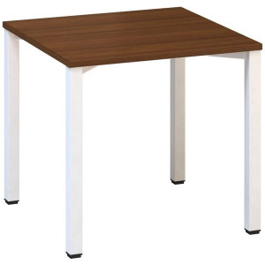 Psací stůl Alfa 200 - 80 x 80 cm, ořech/bílý