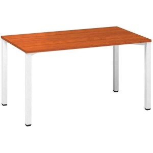 Psací stůl Alfa 200 - 140 x 80 cm, třešeň/bílý