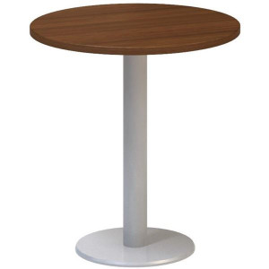 Jednací stůl Alfa 400 - 70 cm, ořech/stříbrný