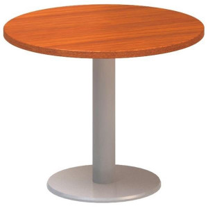 Jednací stůl Alfa 400 - 70 cm, nízký, třešeň/stříb
