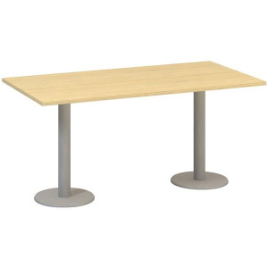Jednací stůl Alfa 400 - 160 cm, dub Vicenza/stříbr